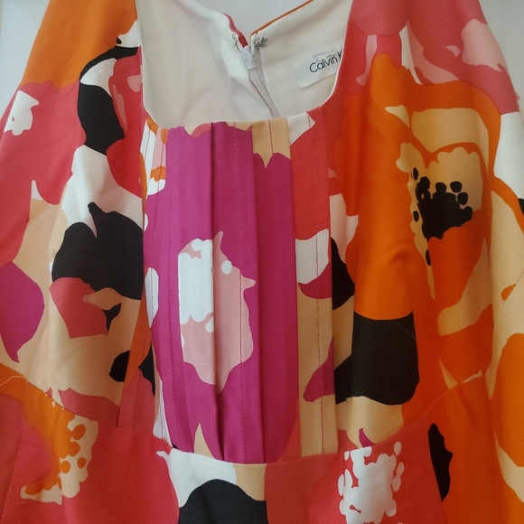 Calvin Klein Plus Size 20W Floral Tea Dress - Picture 4 of 8